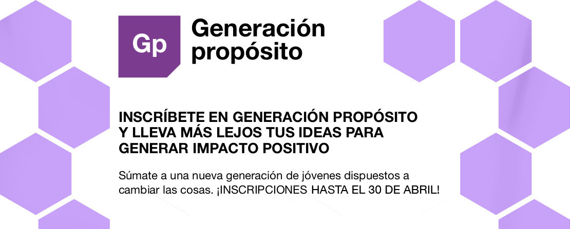 Imagen de portada de «Generación propósito», un nuevo programa para jóvenes que quieran generar impacto social positivo en la sociedad